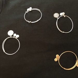 Alex and Ani bracelets (4) total with charms…